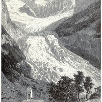 Glacier Inf. de Grindelwald, Fiescherhorn, en 1865 (GRV)