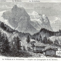 Wellhorn et Wetterhorn, vallée de Rosenlaui, en 1865 (GRV)