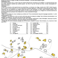 Topo  des circuits jaune et orange d'Étréchy