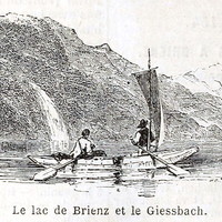 Giessbach vue du lac de Brienz, en 1865 (GRV)
