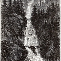 Cascade du Giessbach, en 1865 (GRV)