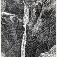 Cascade supérieure du Reichenbach, en 1865 (GRV)