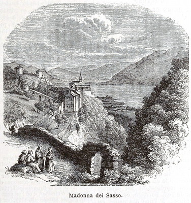 Lac Majeur - Locarno - Madonna del Sasso en 1865 (GRV)