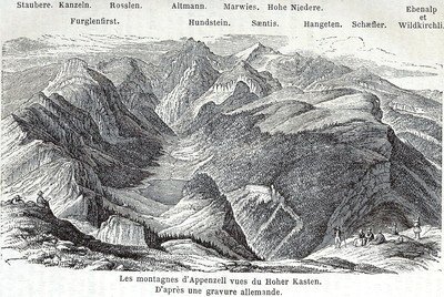 Montagnes d'Appenzell, en 1865 (GRV)