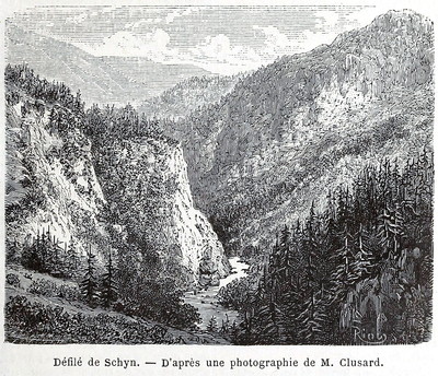 Défilé de Schyn,en 1865 (GRV)