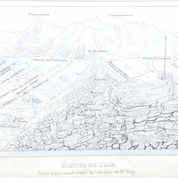 Unteraargletscher par Agassiz en 1840