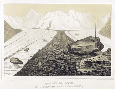 Unteraargletscher en 1840
