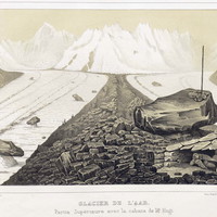 Unteraargletscher en 1840