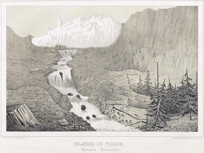Glacier de Fiesch en 1840 Glacier de Fiesch en 1840