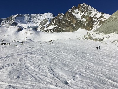 Sur le glacier de Pièce