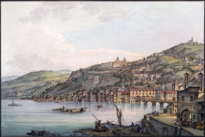 Lyon, colline de Fourvière, la Saône, par J.F. Albanis Beaumont Lyon, colline de Fourvière, la Saône, par J.F. Albanis Beaumont