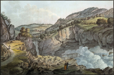 Le Rhône traverse le Jura à Bellegarde, par J.F. Albanis Beaumont Le Rhône traverse le Jura à Bellegarde, par J.F. Albanis Beaumont