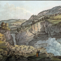 Le Rhône traverse le Jura à Bellegarde, par J.F. Albanis Beaumont