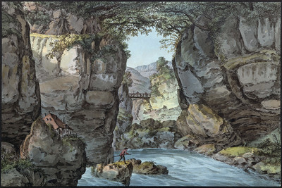 Le Rhône traverse le Jura à Bellegarde, par J.F. Albanis Beaumont Le Rhône traverse le Jura à Bellegarde, par J.F. Albanis Beaumont