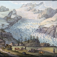 Glacier  de Valsorey, Combin, par J.F. Albanis Beaumont