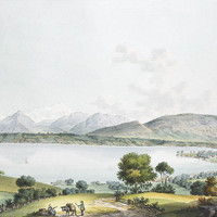 Genève, le Mont Blanc, Le Léman, par J.F. Albanis Beaumont