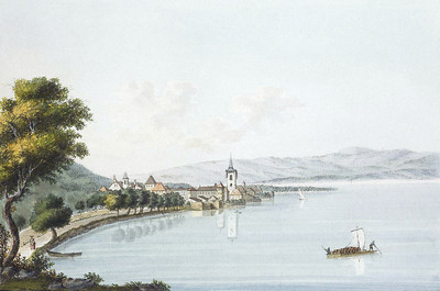 Evian, Le Léman, par J.F. Albanis Beaumont Evian, Le Léman, par J.F. Albanis Beaumont