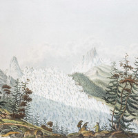 Mer de Glace, en 1787, par J.F. Albanis Beaumont