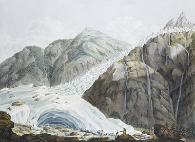 Mer de Glace, en 1787, par J.F. Albanis Beaumont Mer de Glace, en 1787, par J.F. Albanis Beaumont