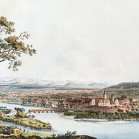 Aarau, l'Aar en bordure du Jura, par G. Lory
