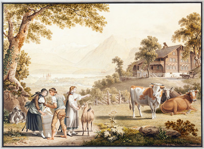 Au fond, Thun et son lac, Blümlisalp, le Niesen, par G. Lory Au fond, Thun et son lac, Blümlisalp, le Niesen, par G. Lory