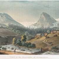 Rosenlaui, Engelhorn, Wellhorn et Wetterhorn, par G. Lory