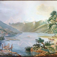 Lac de thoune, Eiger, Mönch, Jungfrau, par G . Lory