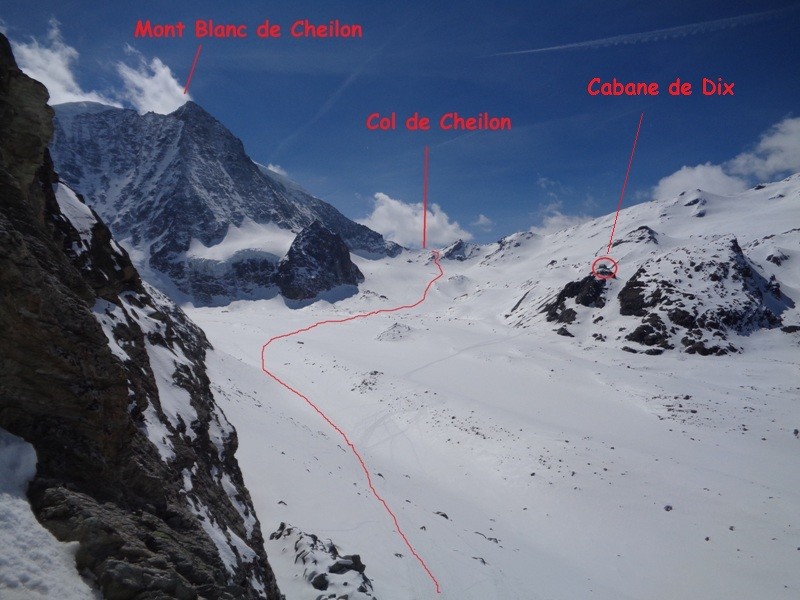 Dal Pas de Chèvre, l'itinerario fino al Col de Cheilon