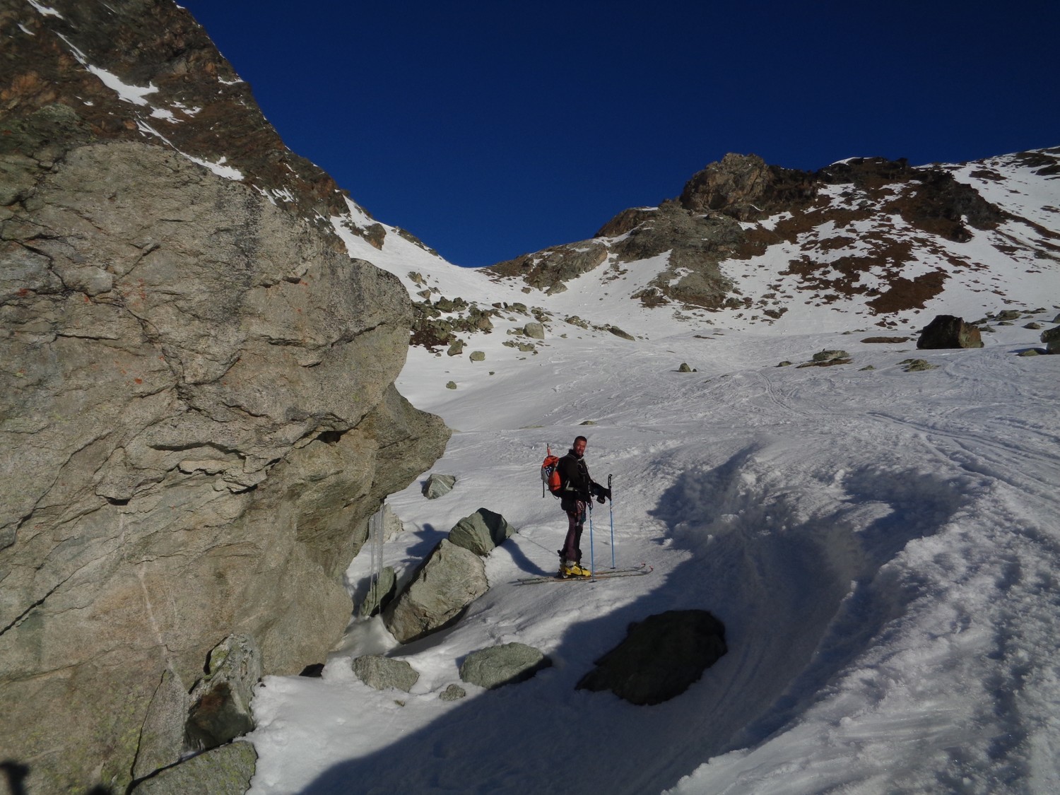 Verso il Pas de Chèvre, al centro