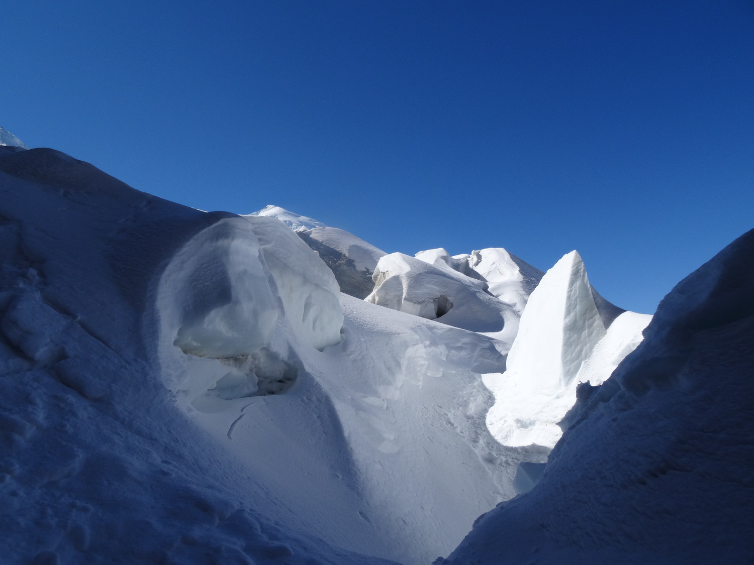 Sur le glacier des Bossons.