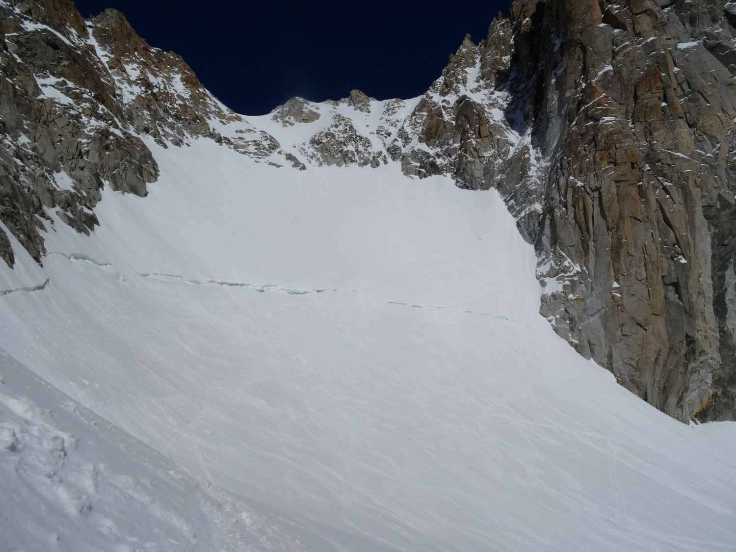 Rimaye du glacier du Milieu.