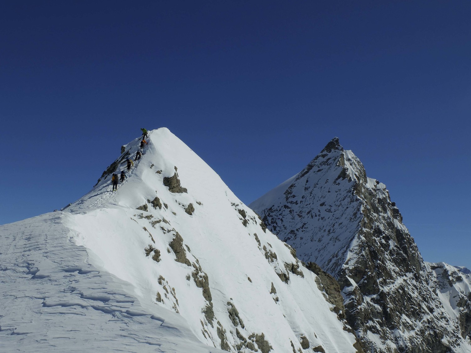 ultimo tratto per arrivare in cima al Mont Durand