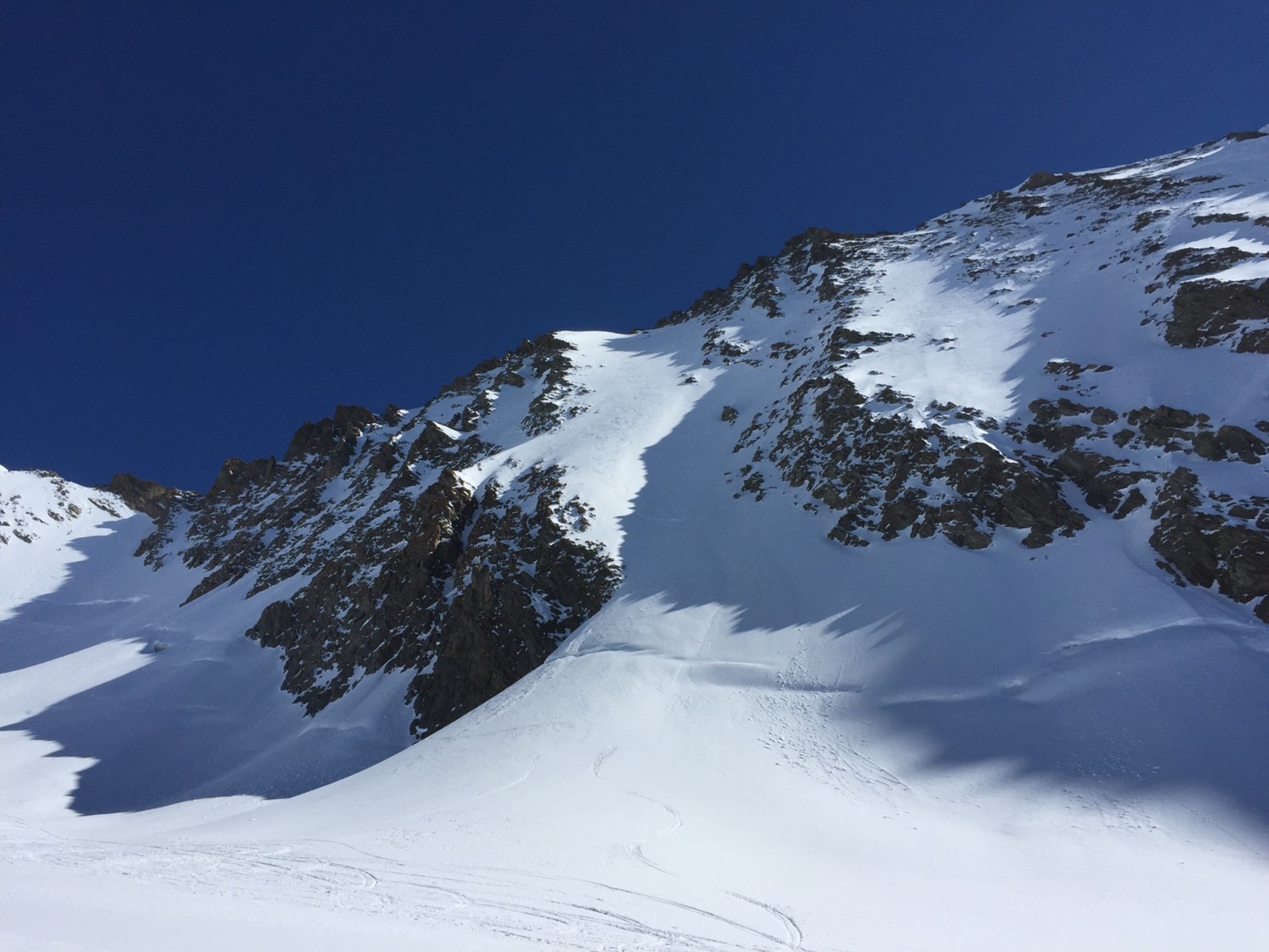 Le couloir du Hinteres, à gauche couloir de monté