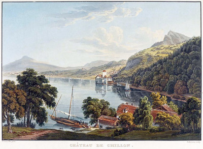 Léman et château de Chillon, par G. Lory Léman et château de Chillon, par G. Lory