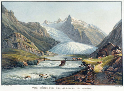 Glacier du Rhône, par Maximilien de Meuron Glacier du Rhône, par Maximilien de Meuron