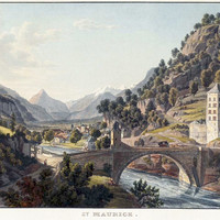 Pont de Saint-Maurice sur le Rhône, par G. Lory
