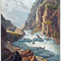 Le Rhône près de sa source, par Maximilien de Meuron