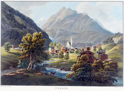 Fiesch, par Maximilien de Meuron Fiesch, par Maximilien de Meuron
