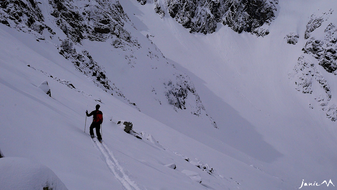 Descente à la recherche de la pale sans rochers