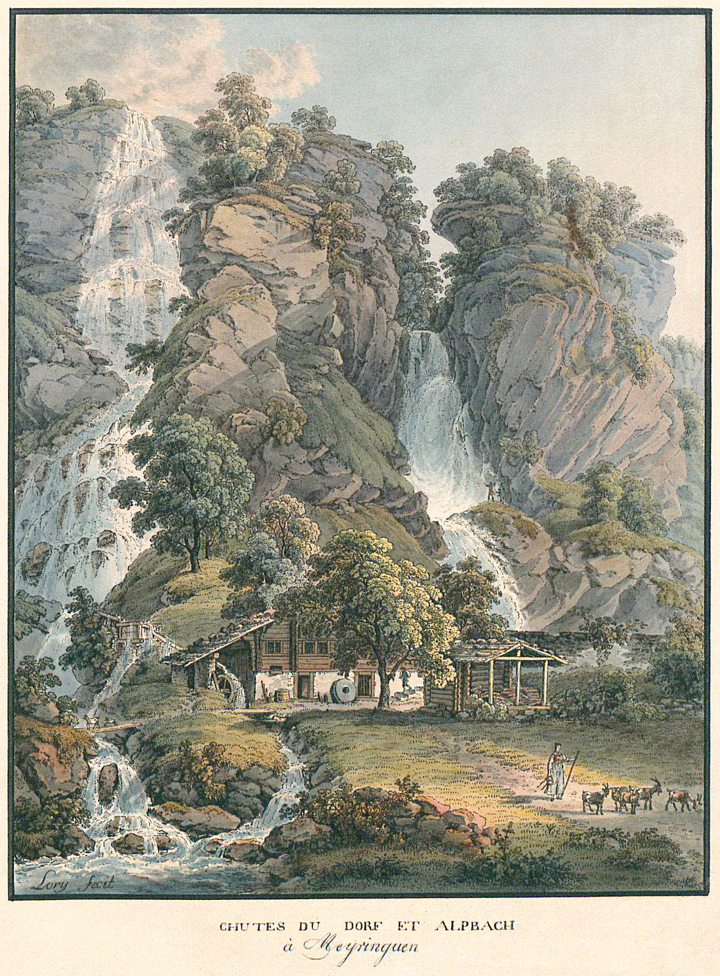 Cascades de Meiringen, par G. Lory