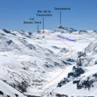 Bec ou pointe de la Traversière depuis le Valgrisenche