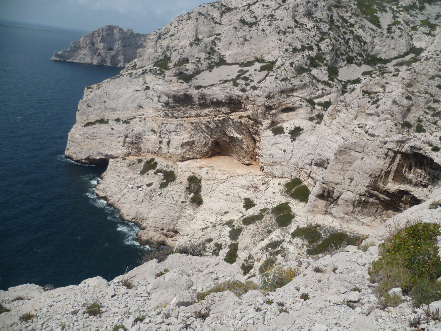 Vue sur la voie depuis le 1er rappel