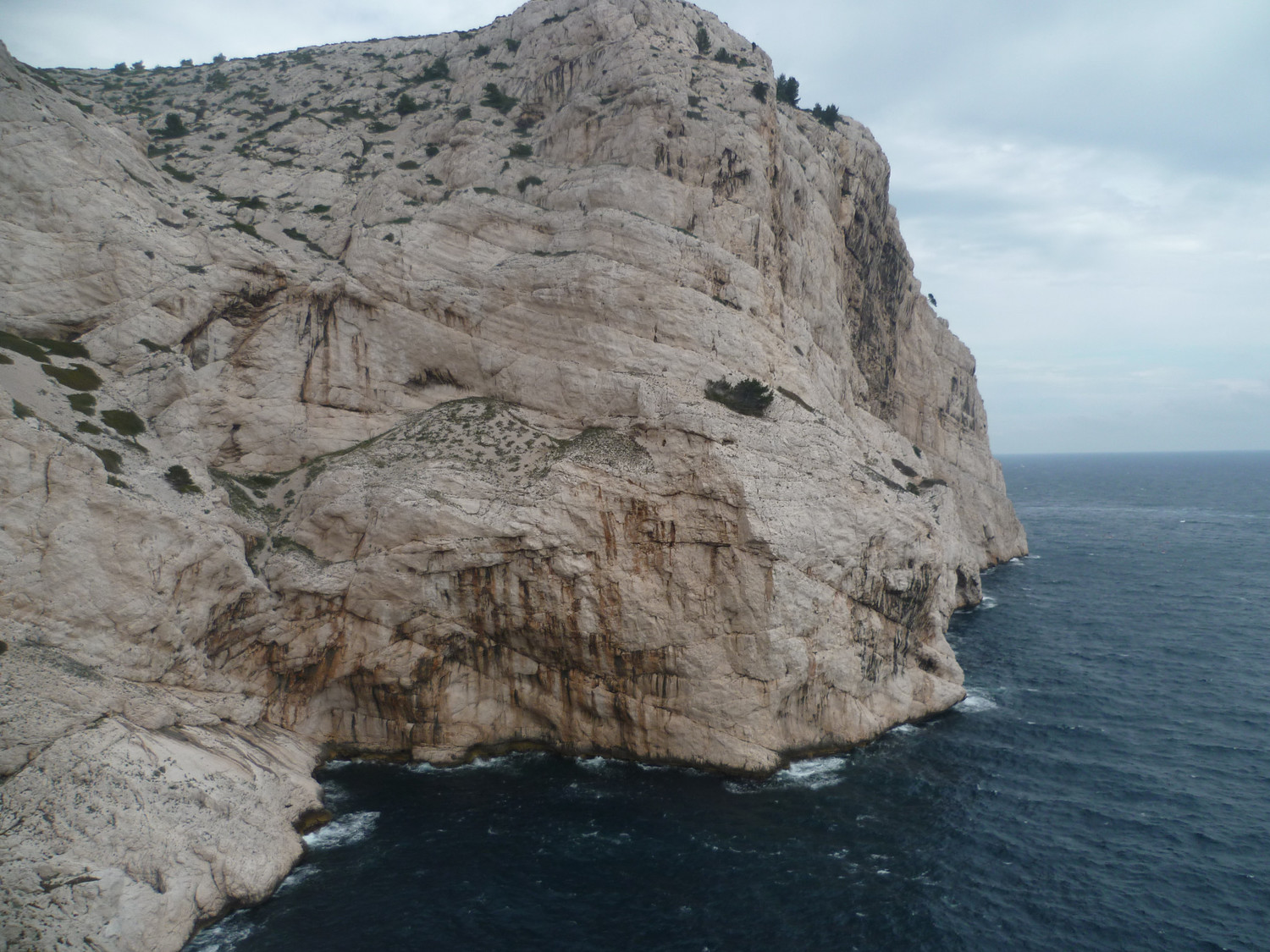 vue sur le départ depuis la vire