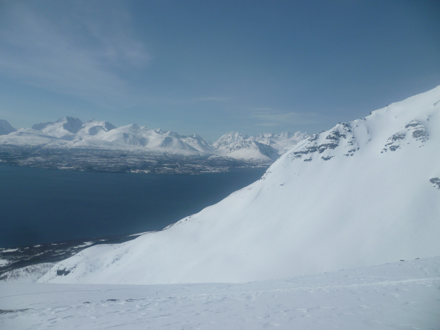 Couloir pour rejoindre la crête W du Nordmannviktinden