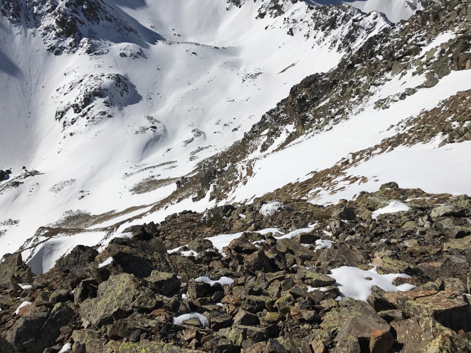 La descente pour rejoindre le Montfaucon c'est sec