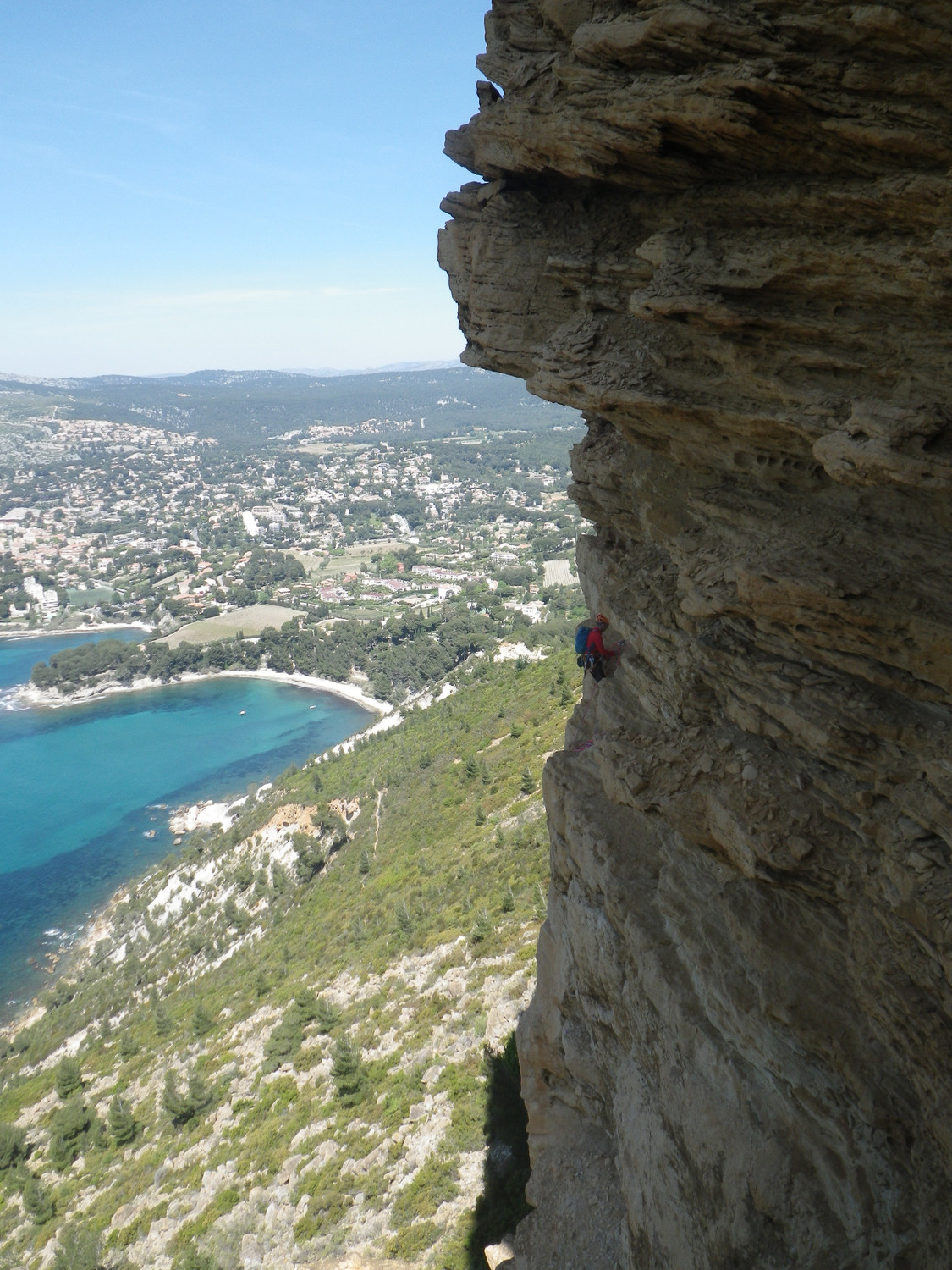 ds la traversée sur le vire, vue sur R2