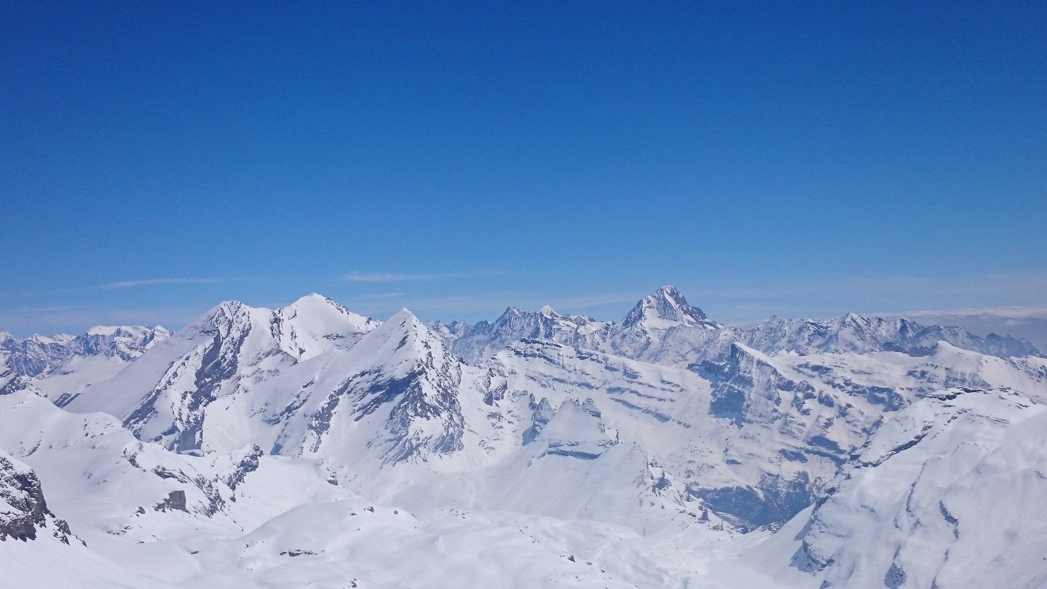 Altels, Balmhorn, Rinderhorn et Bietschhorn depuis Wildstrubel