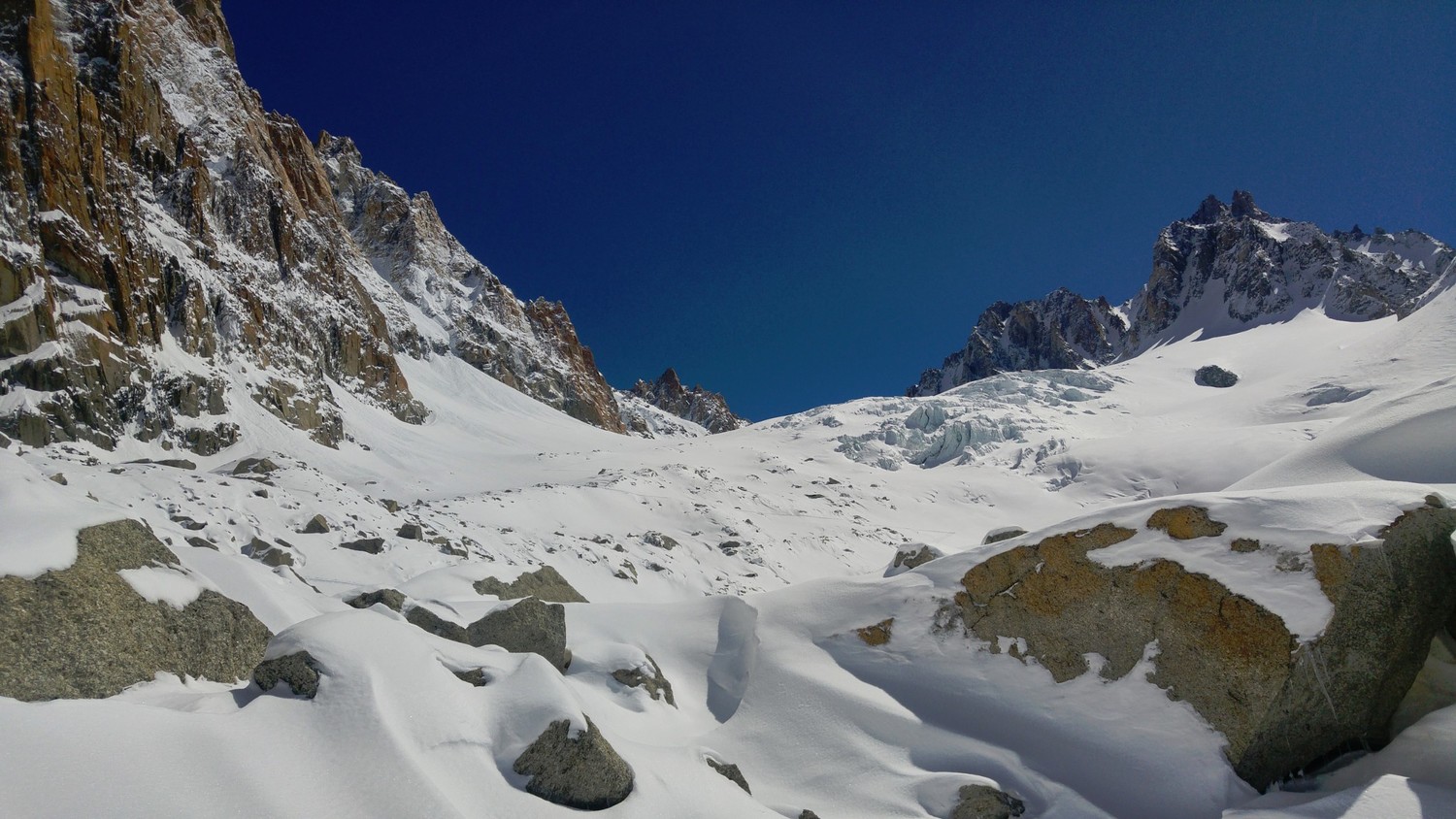 from Hut d'Argentiere towards Col du Tour Noire