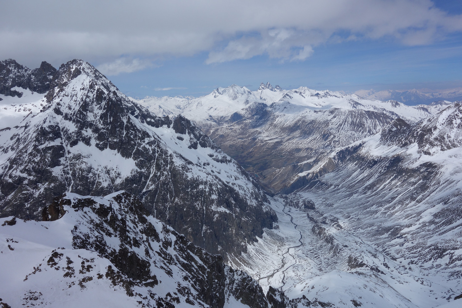 Du côté des Aiguilles d'Arves, et de notre départ matinal...