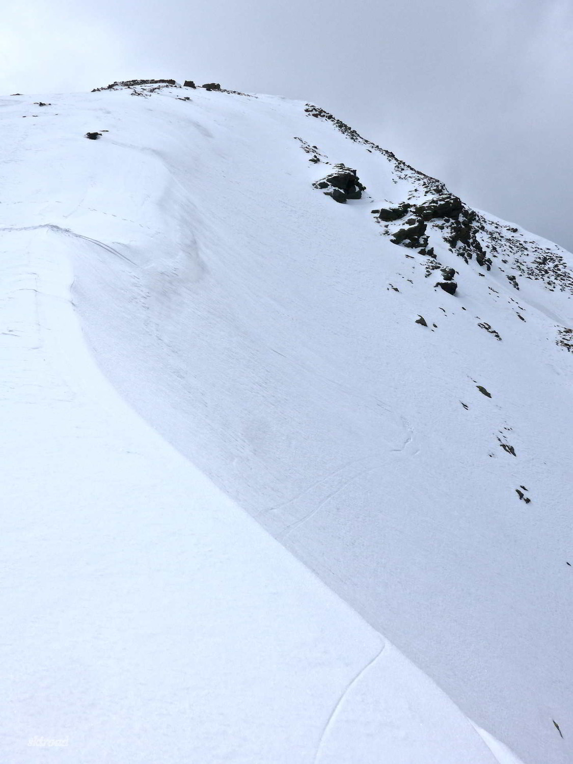 Neige béton je reviens dans la pente habituelle.
